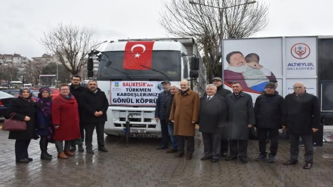 Balıkesir'den Türkmenlere gıda ve giyecek yardımı