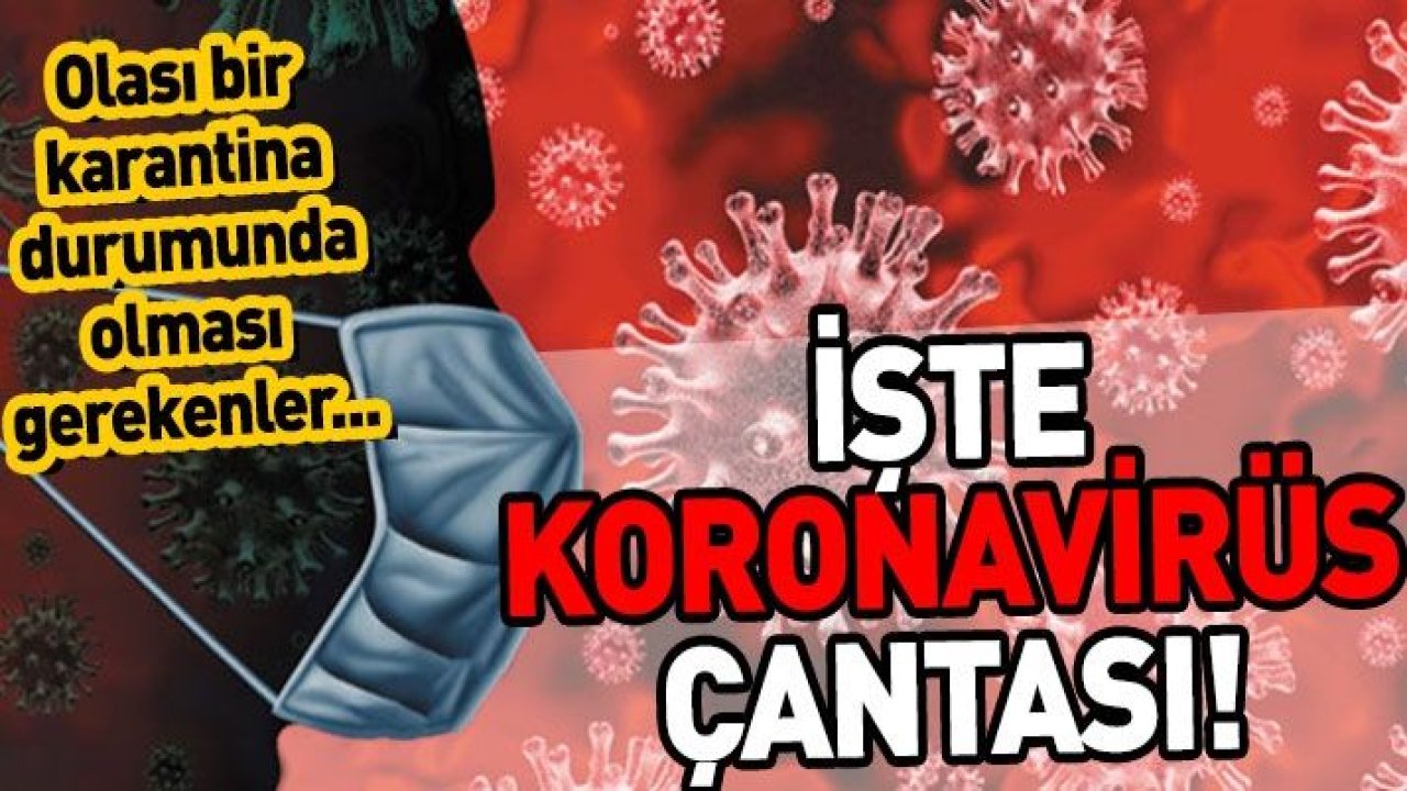 Acil Bir Durum İçin:Korona Virüs Acil Çantasında Neler Olmalı..?