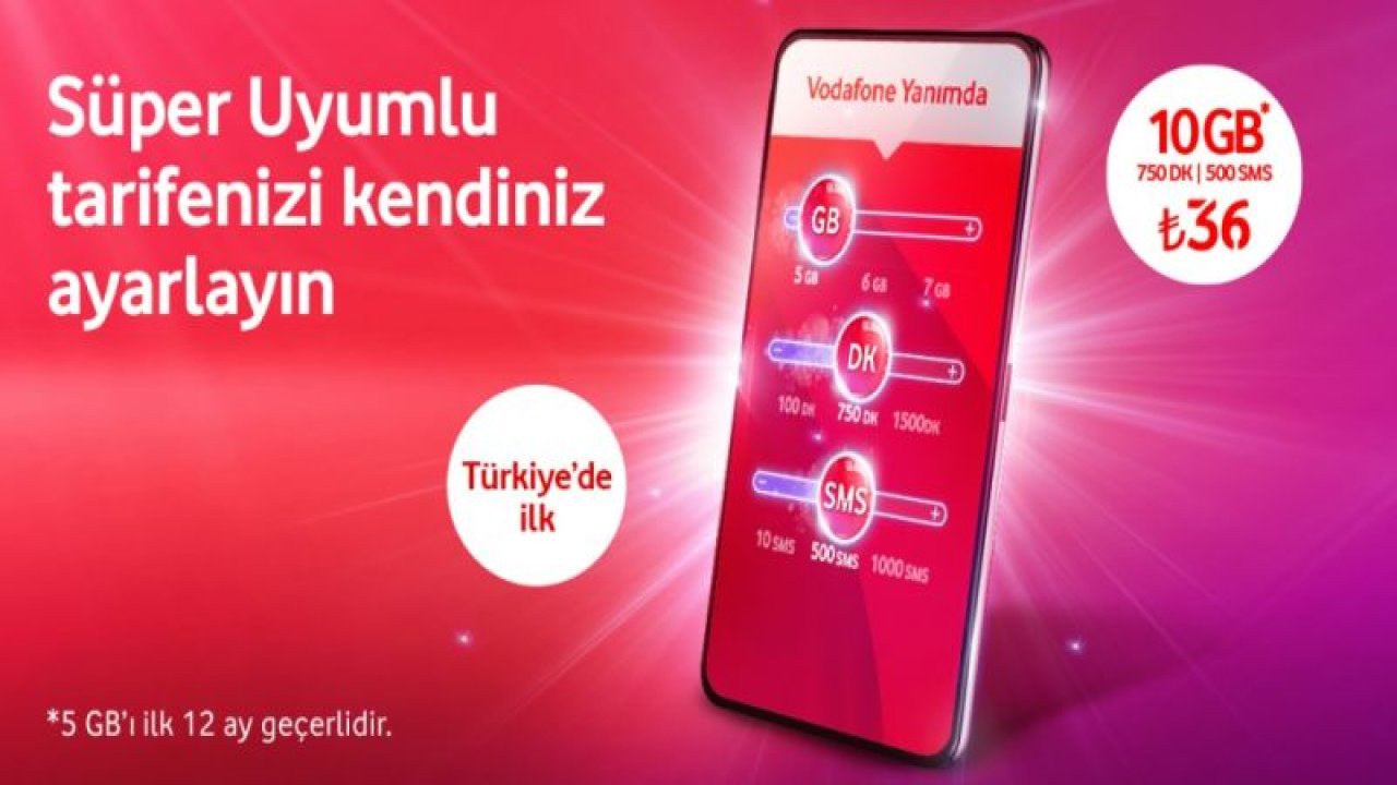 VODAFONE’DAN İHTİYACA GÖRE AYARLANABİLEN SÜPER UYUMLU TARİFE