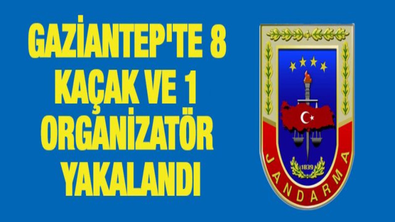 Gaziantep'te 8 kaçak ve 1 organizatör yakalandı