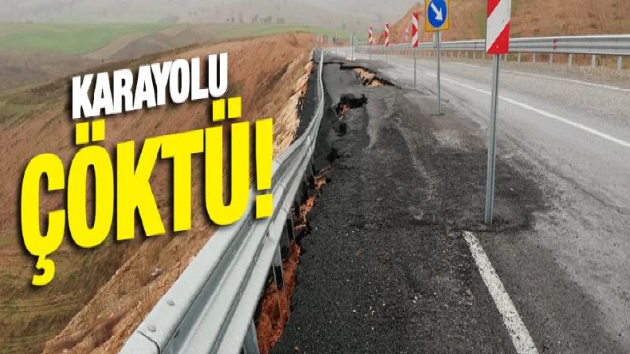 Adıyaman - Gaziantep karayolunda çökme