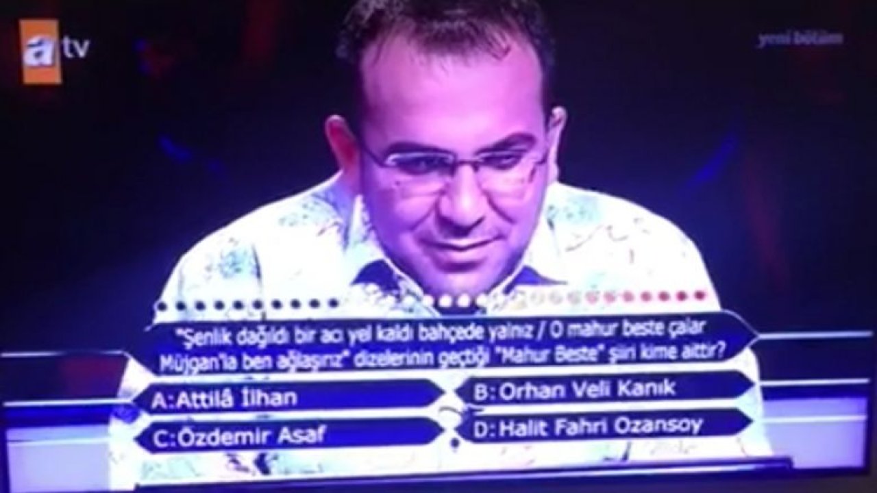 ATV'de Kim Milyoner Olmak İster Yarışma Programında Gaziantep'li Mehmet damgası