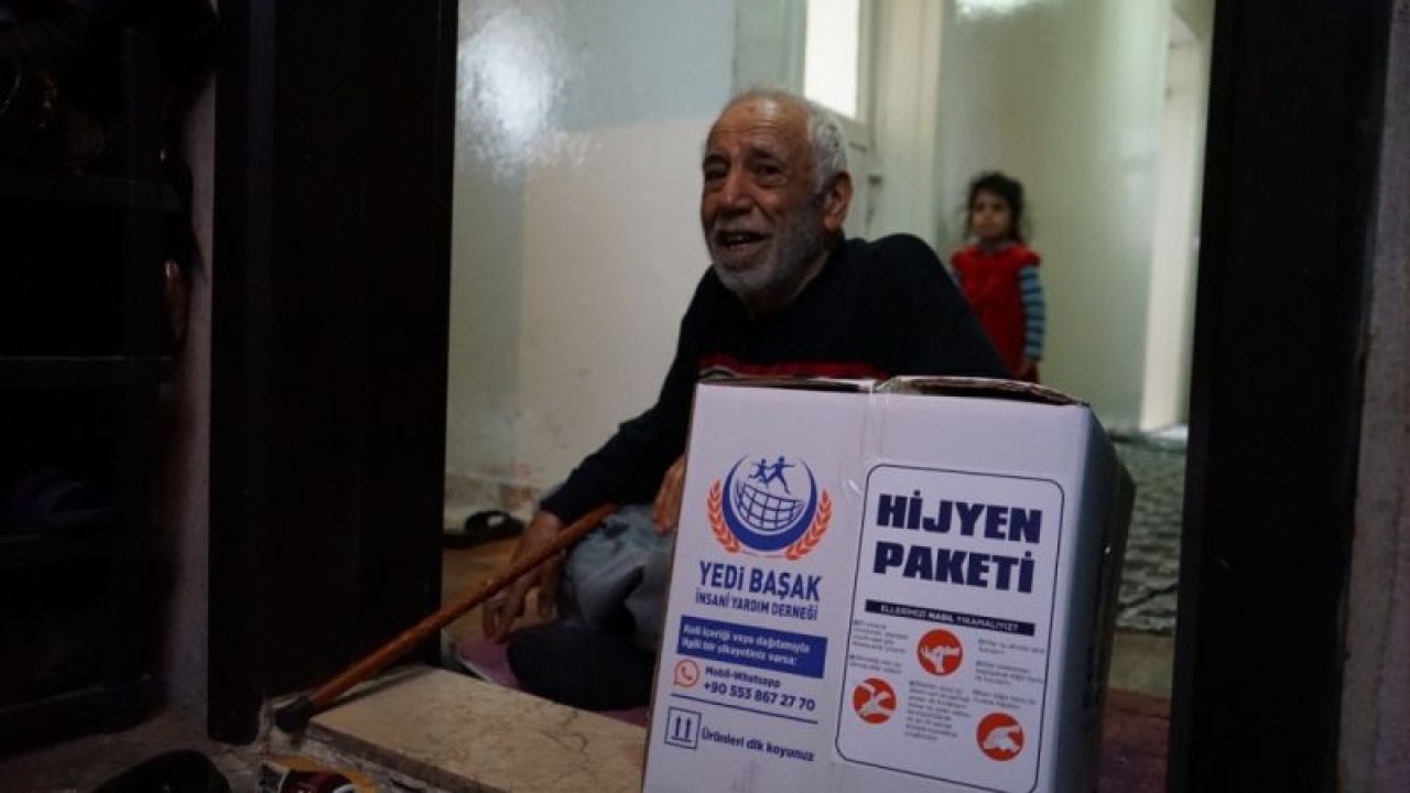 Evden çıkamayanlara gıda ve hijyen paketi Yedi Başak'tan