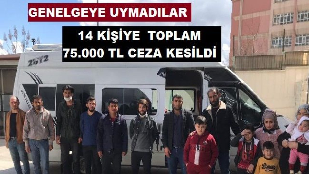 İçinde 14 Yolcunun Bulunduğu Minibüse Ceza Yağdı...