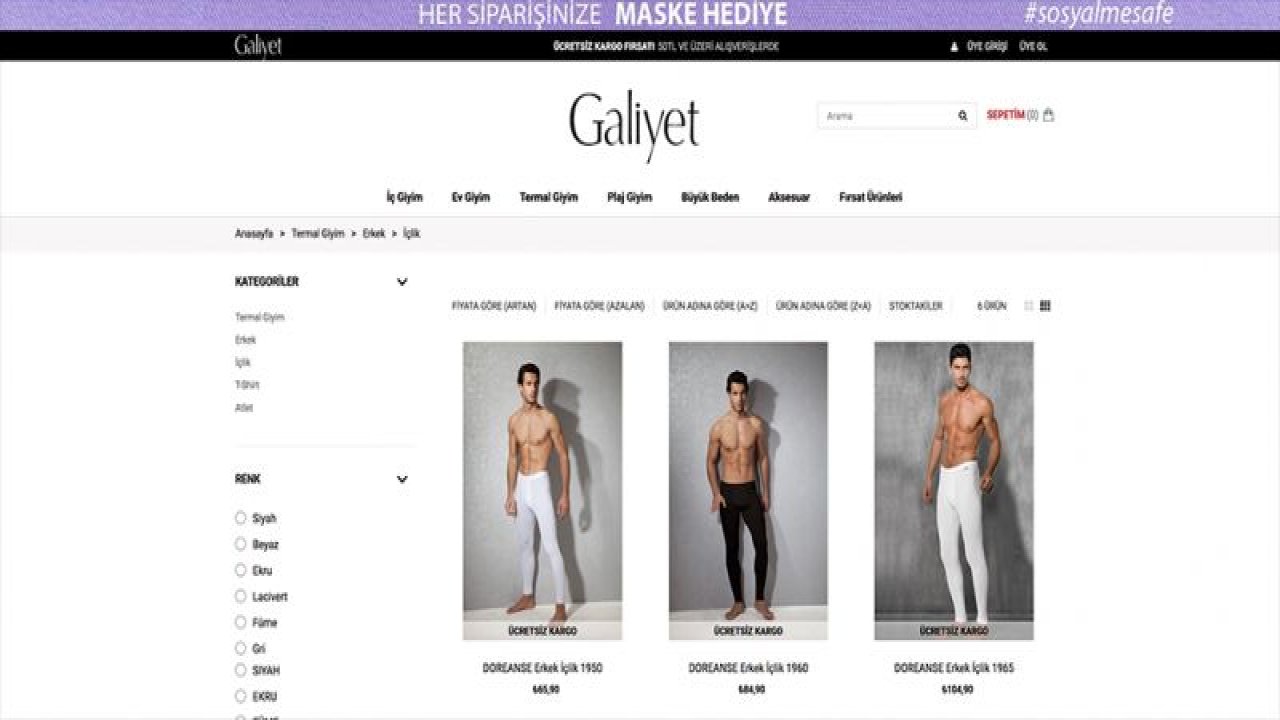 Sıcak ve Konforlu Erkek İçlik