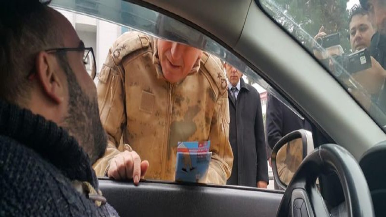 Nizip'te trafikte öncelik yayanın uygulaması