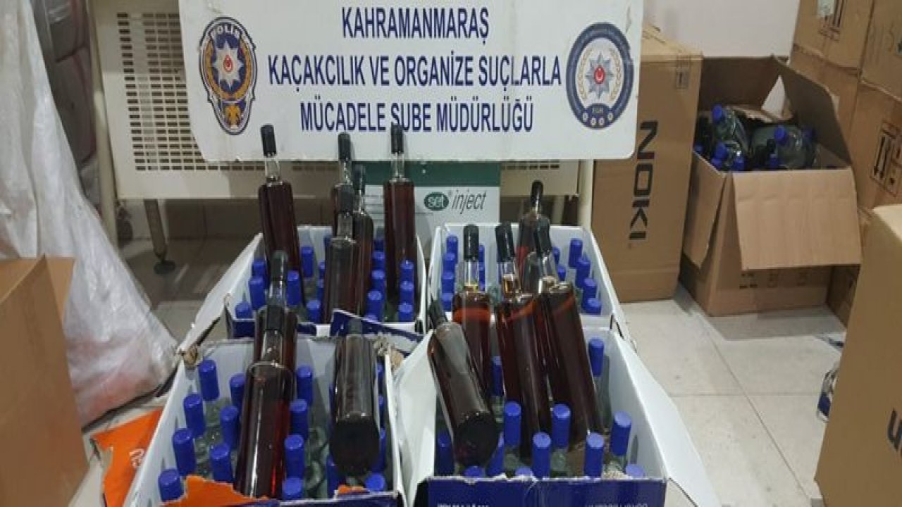 Kahramanmaraş'ta kaçak içki operasyonu