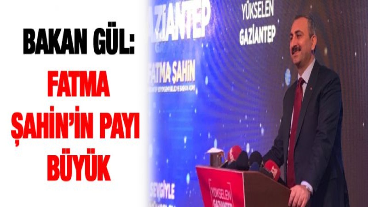 Bakan Gül: Fatma Şahin'in payı büyük