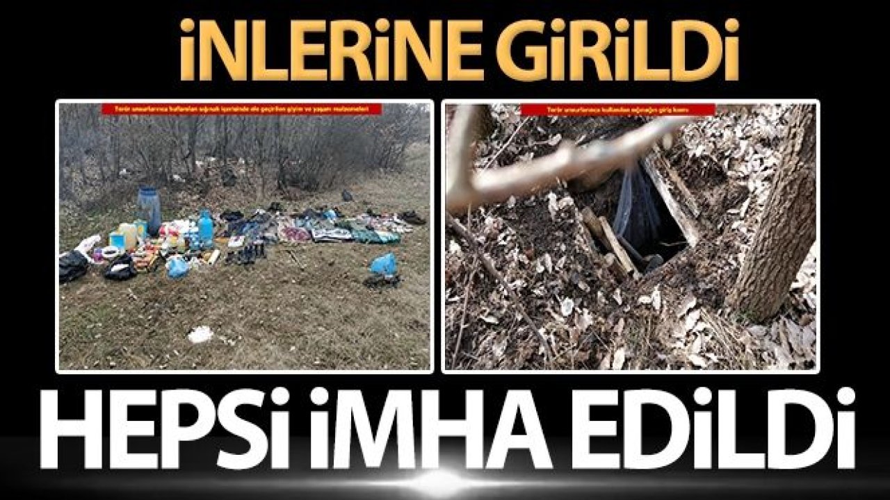 Diyarbakır'da teröristlerin inleri imha edildi