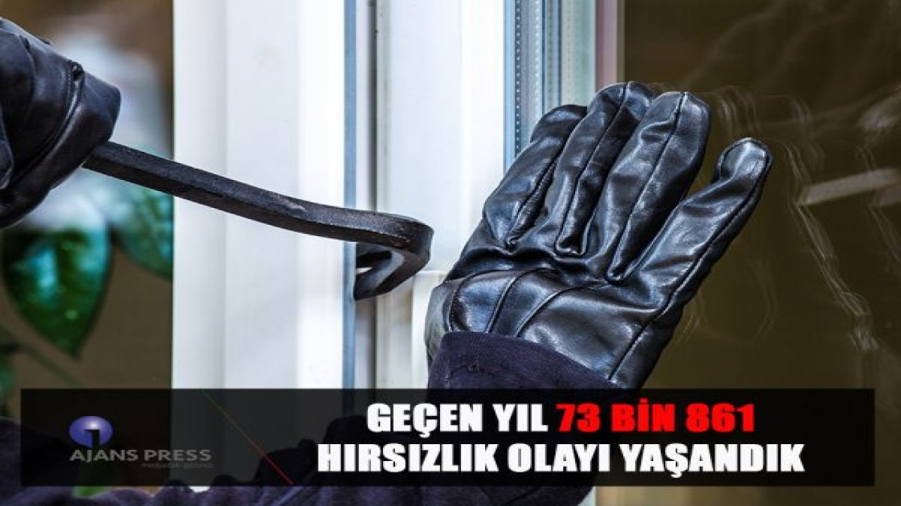 GEÇEN YIL 73 BİN 861 HIRSIZLIK OLAYI YAŞANDIK