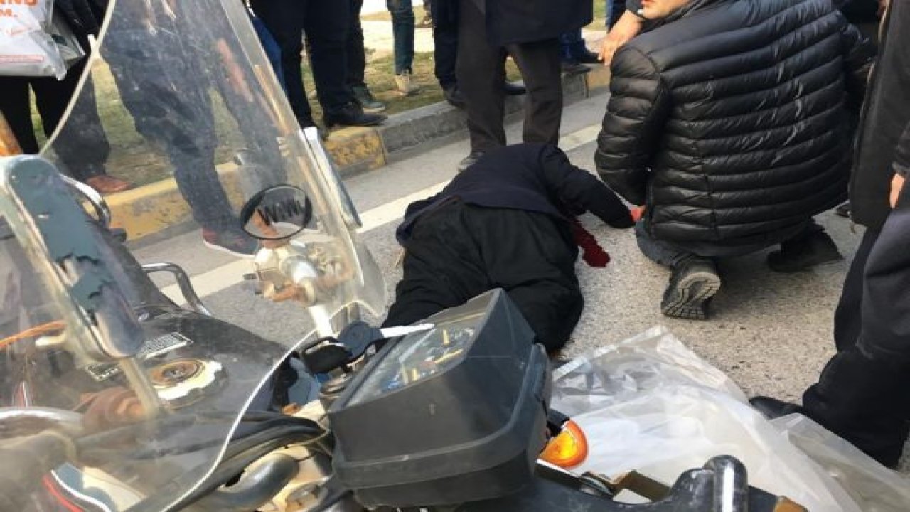 İslahiye '˜de otomobil motosiklete çarptı: 1 yaralı