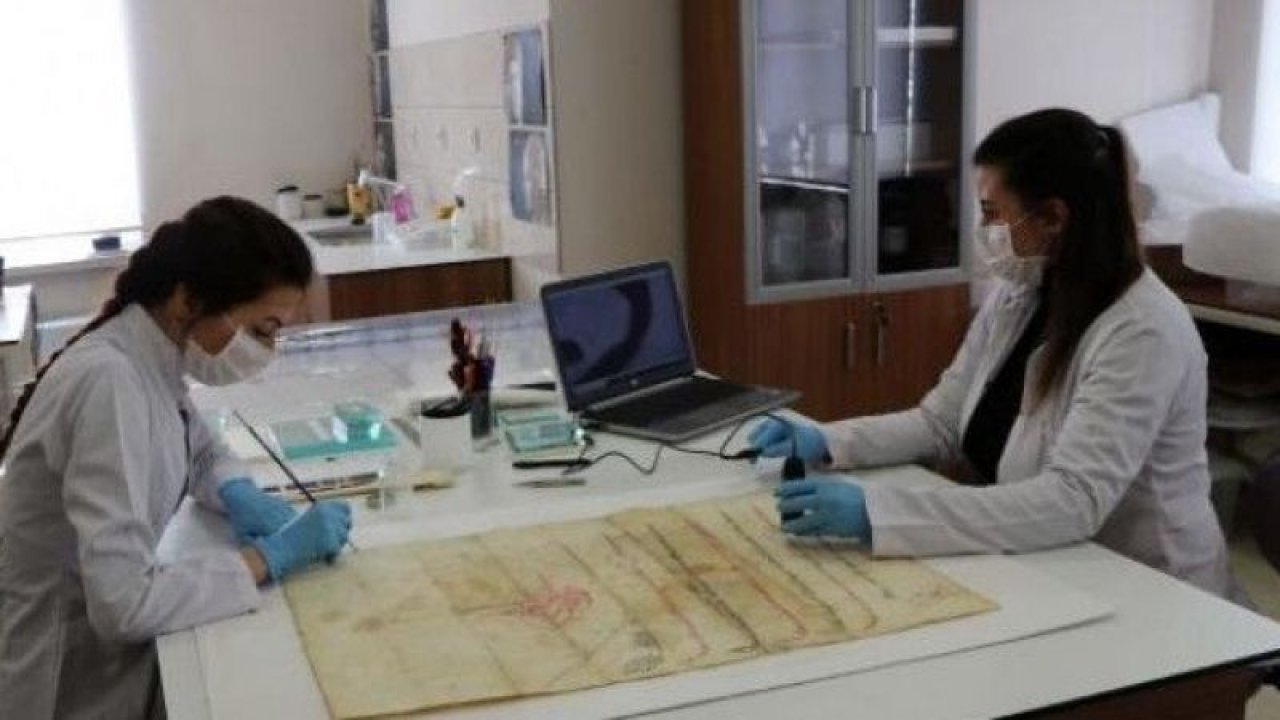 Gaziantep'te Tesadüfen bulunan padişah fermanı, restore ediliyor