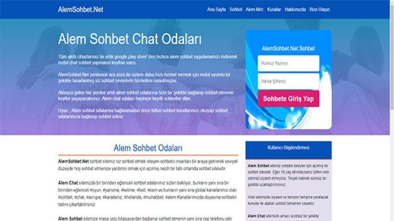 Mobil Sohbet Odaları