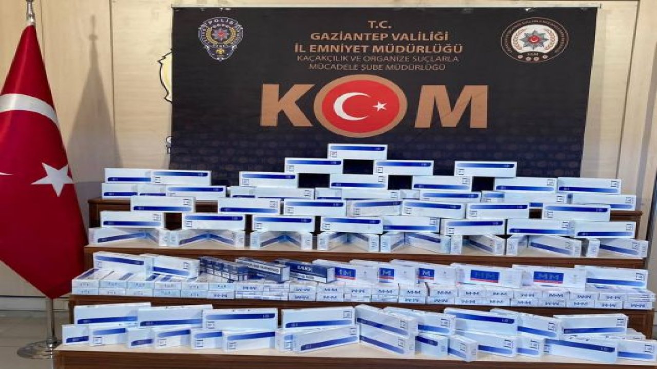 Gaziantep'te 1.680 paket kaçak sigara ele geçirildi..1 şüpheli yakalandı