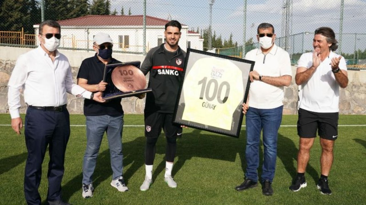 Günay'a 100. Maç forması