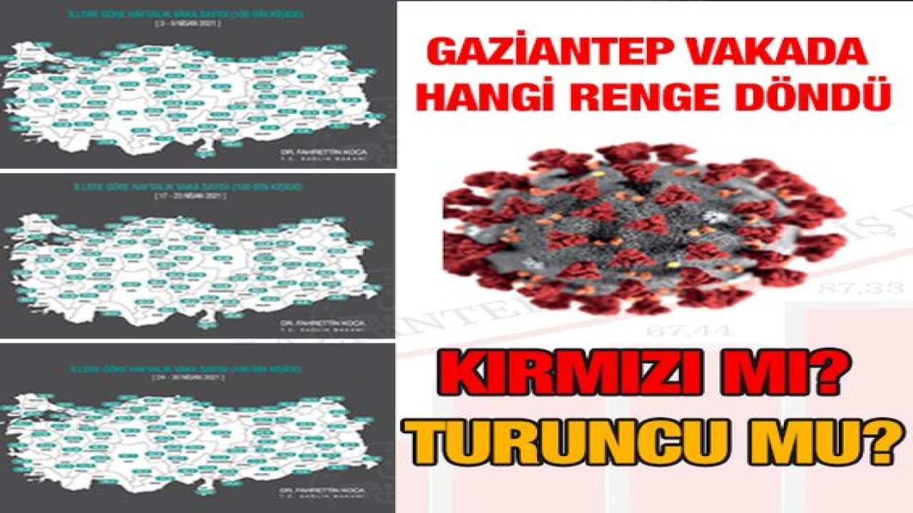 Gaziantep vakada hangi renge döndü...Kırmızı mı? Turuncu mu?