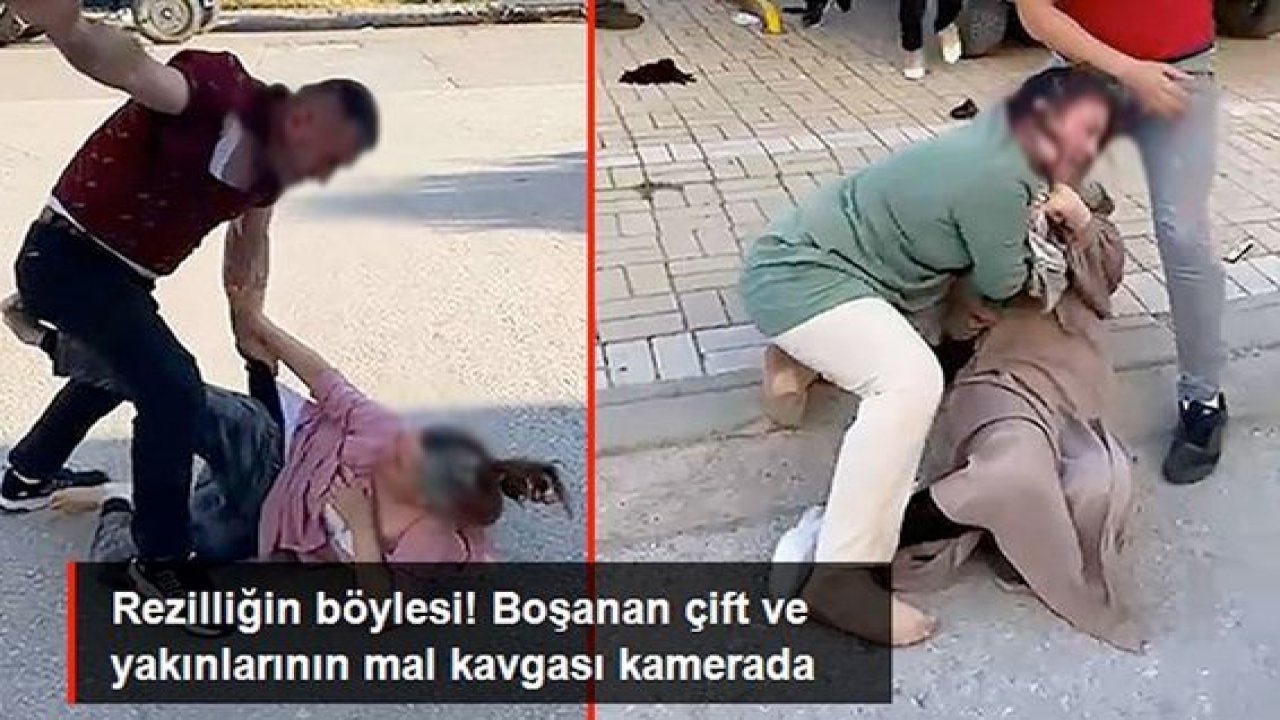 Video Haber...Boşanan çift ve yakınları arasında mal kavgası! Utandıran anlar kamerada