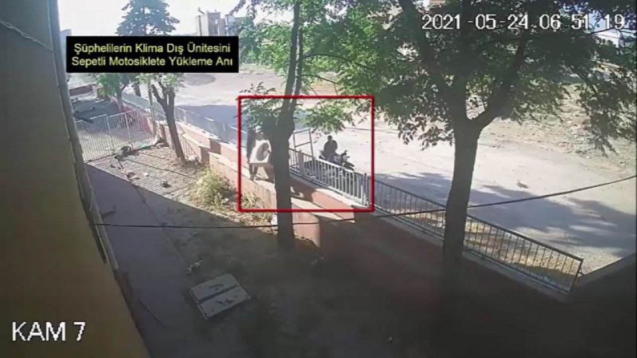 Klima ünitesi çalan hırsız yakalandı