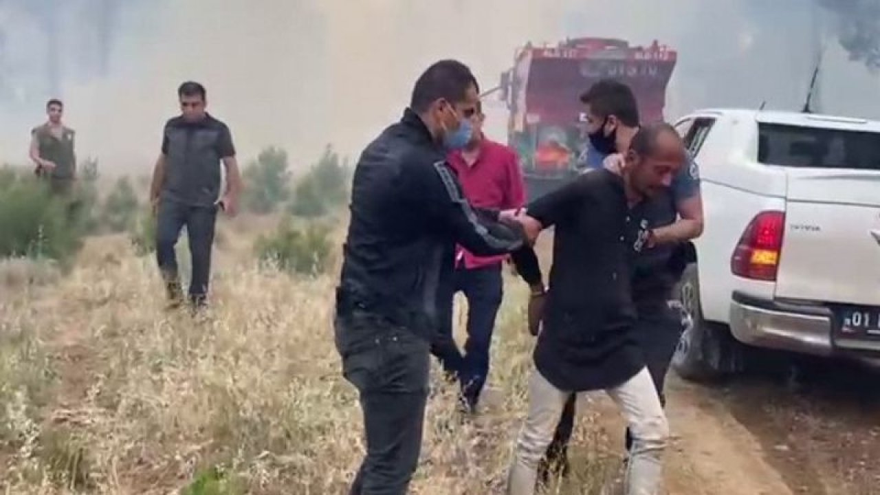 Son Dakika...Video Haber...Pozantı’da ormanı yakan zanlı yakalandı iddiası