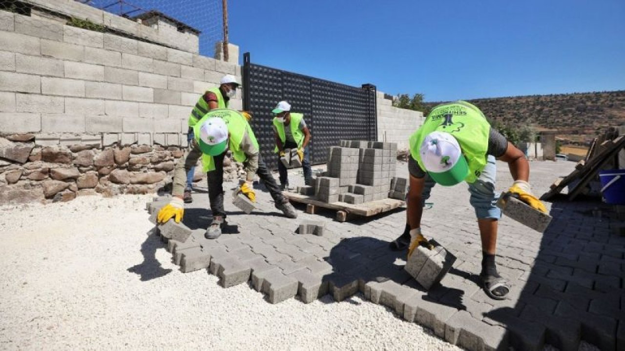 Şehitkamil'de Parke Taşı Çalışmaları