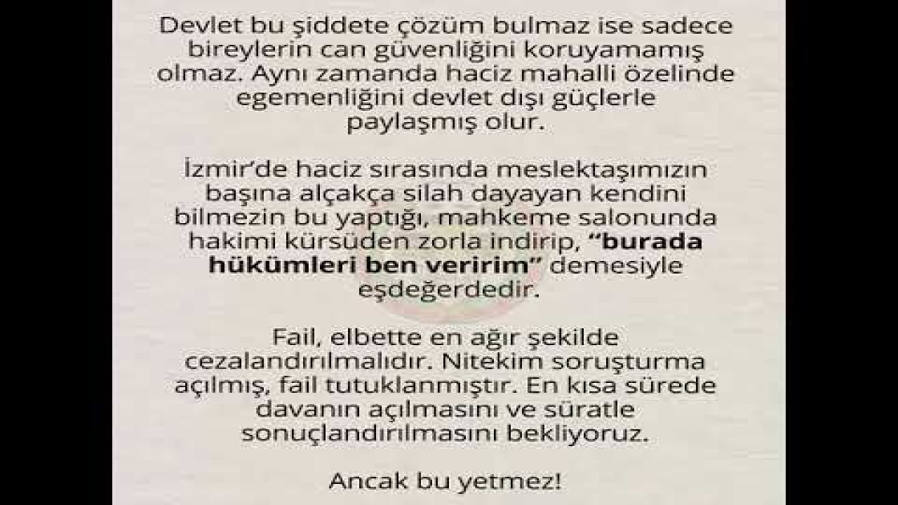 Avukata Saldırı Vatandaşa Saldırıdır