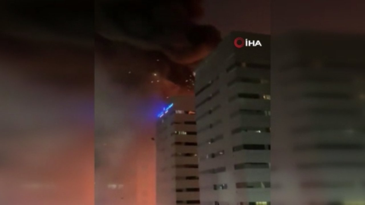 Abu Dabi’de çok katlı binada yangın