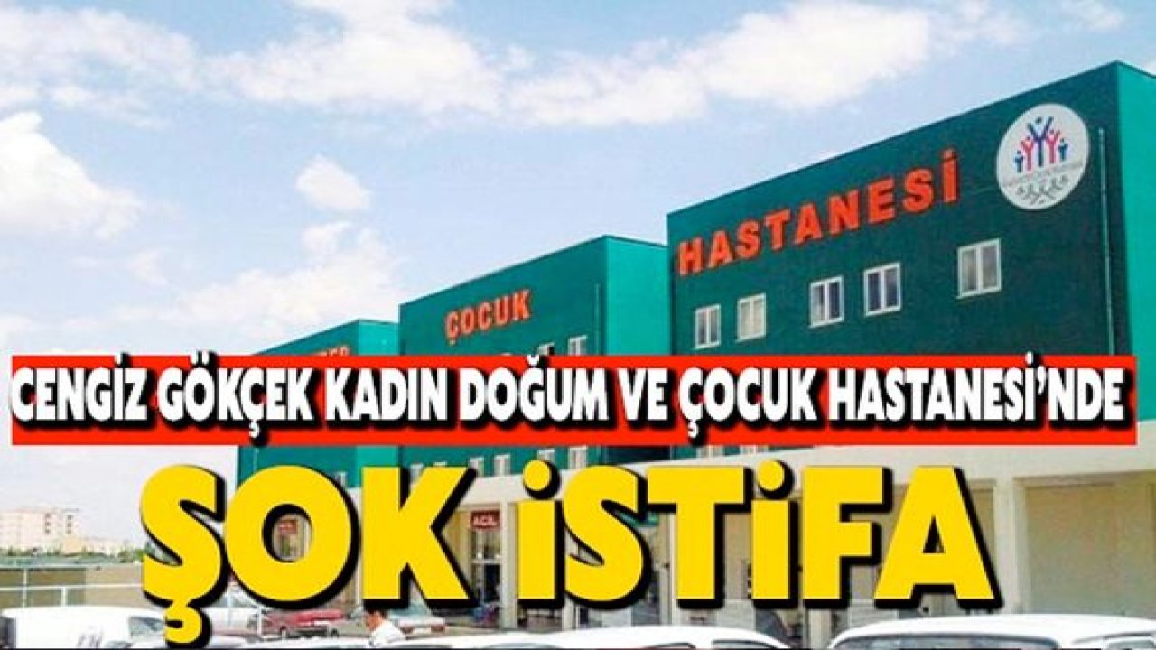 Cengiz Gökçek Kadın Doğum ve Çocuk Hastanesi'nde şok istifa