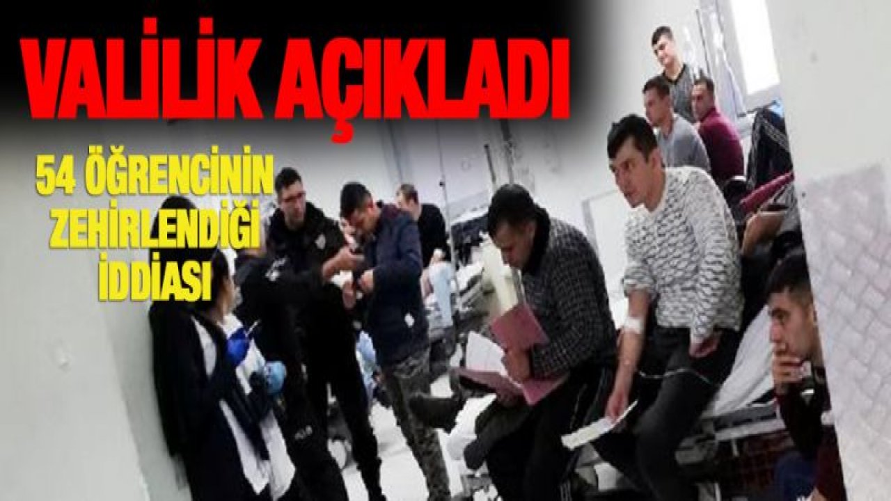 Gaziantep Polis Okulunda 54 öğrencinin zehirlendiği iddiası (3) Valilik açıklama yaptı