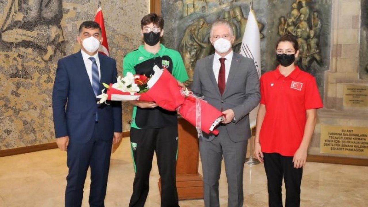 Şehitkamil Milli Sporcular Vali Gül’ü ziyaret etti