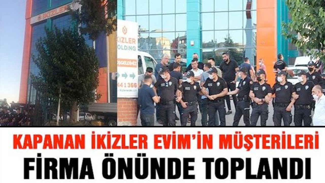 Kapanan İKİZLER EVİM'in müşterileri firma önünde toplandı