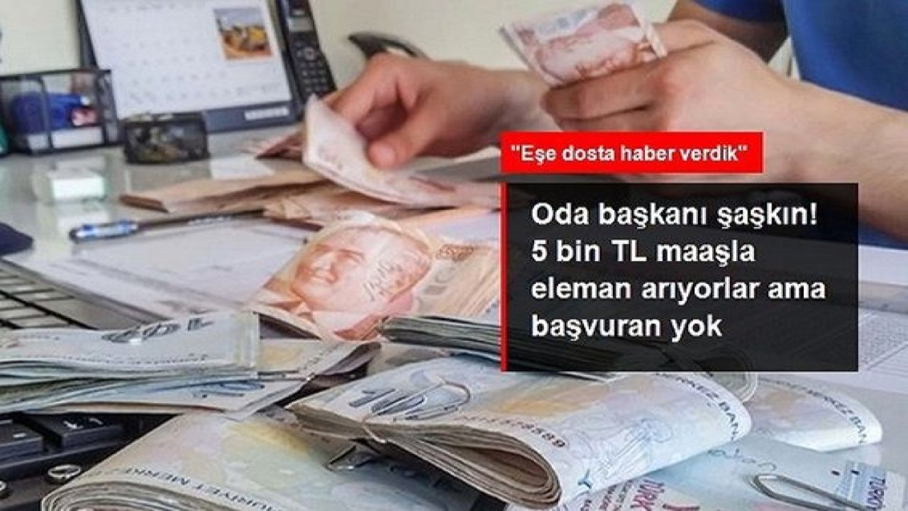 Oda başkanı şaşkın! 5 bin TL maaşla şoför arıyorlar ama başvuran yok