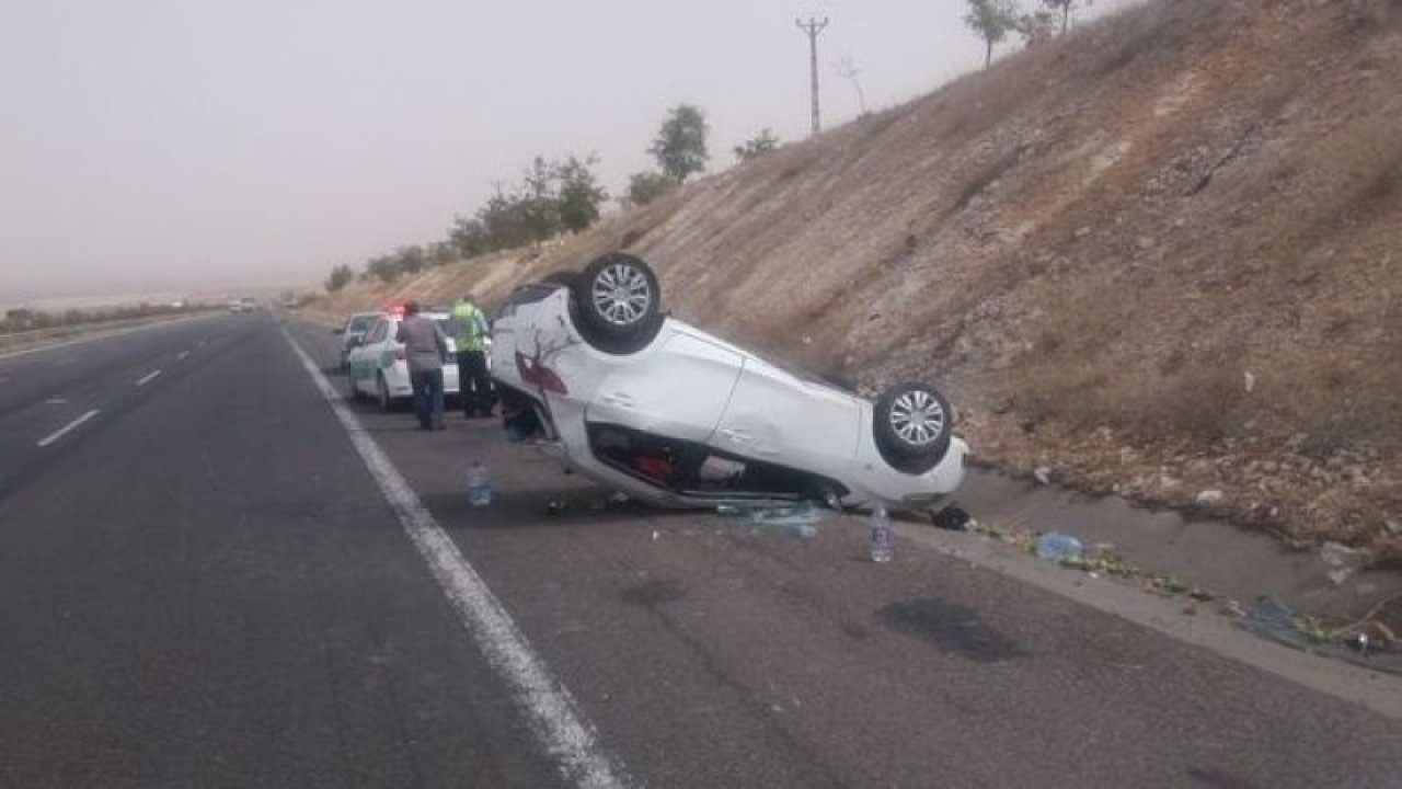 Son Dakika: Kurban Bayramı İçin Gaziantep'e gelen otomobil devrildi: 4 yaralı