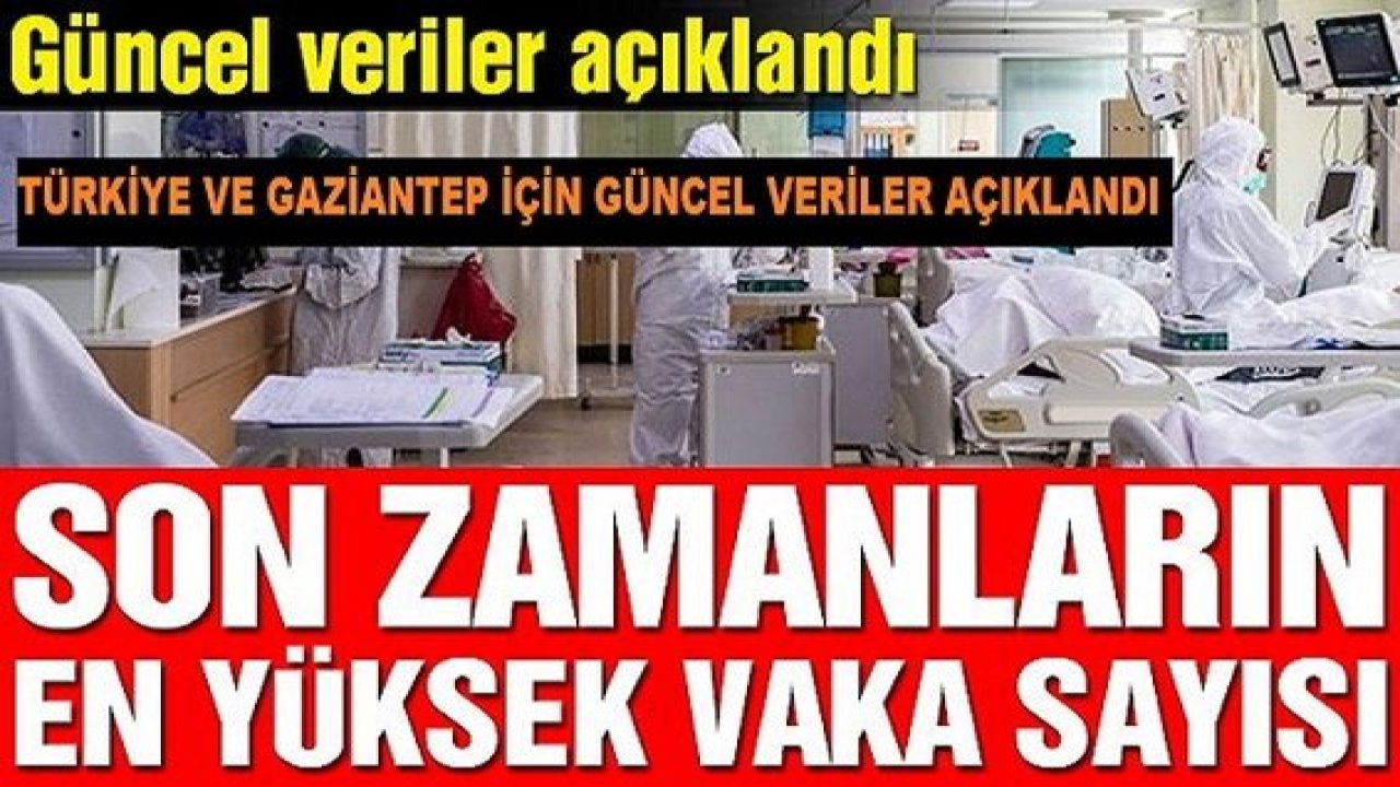 Son zamanların en yüksek vaka sayısına çıktık...Türkiye ve Gaziantep'in güncel korona virüs tablosu kamuoyuyla paylaşıldı.