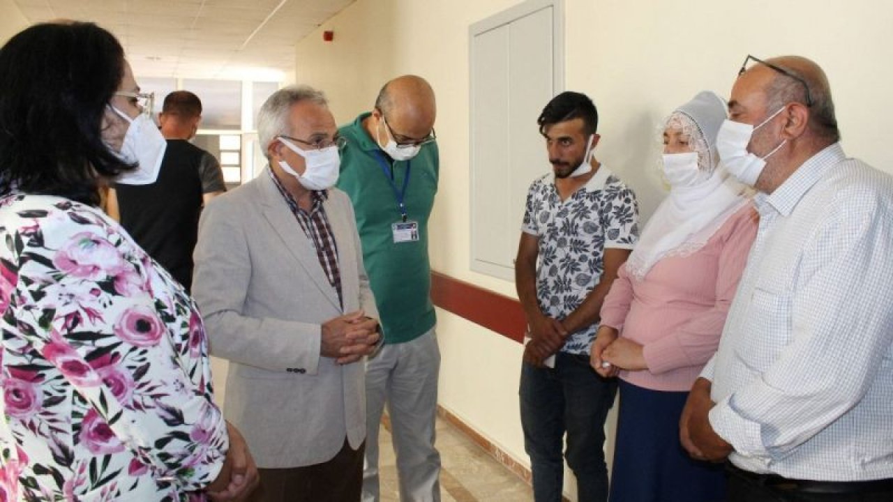 Rektör Özaydın tedavi gören askeri ziyaret etti