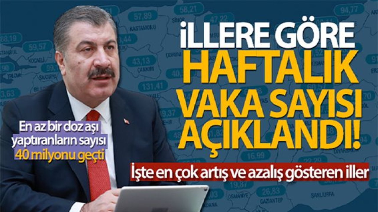 Bakan Koca İllere göre haftalık vaka sayısı açıklandı!