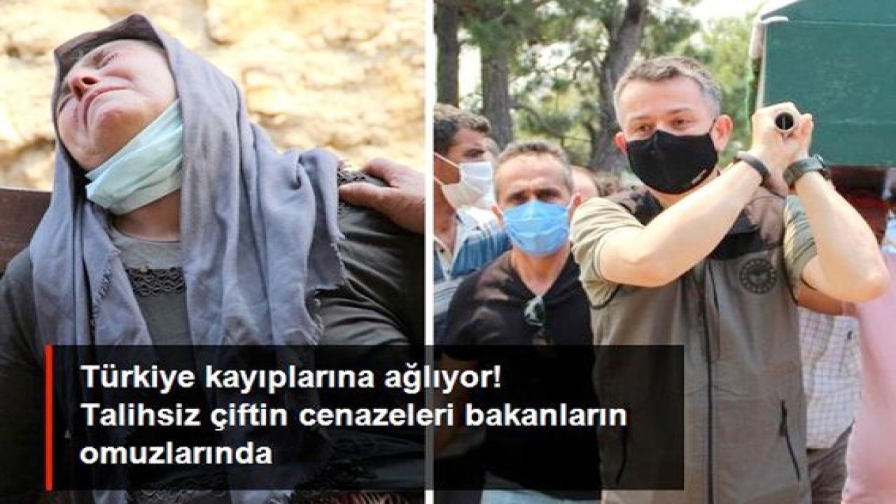 Son Dakika: Video Haber...Yangınında ölen Gardaş çiftine acı veda! Bakanlar tabutları omzunda taşıdı, acılı ailenin feryadı yürek dağladı