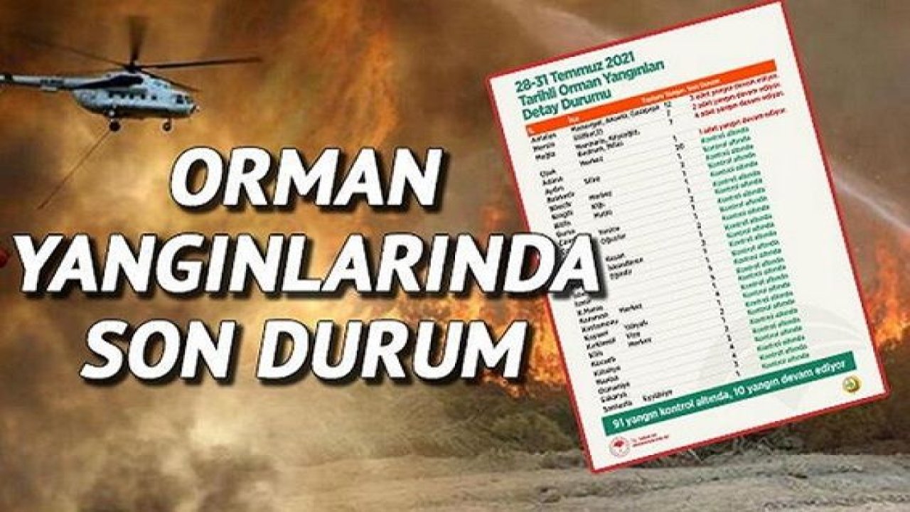 Son Dakika Haber: Orman yangınlarında son durum