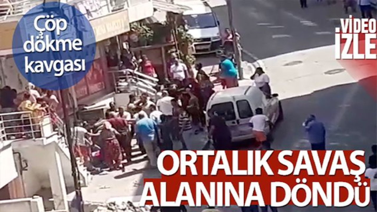 Son Dakika:Video Haber...İki ailenin çöp dökme kavgası kamerada