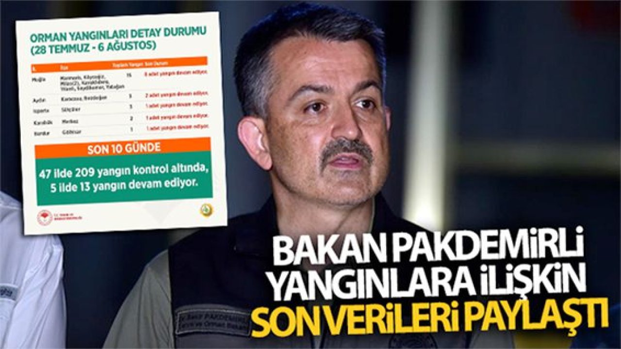 Tarım ve Orman Bakanı Pakdemirli, orman yangınlarına ilişkin son bilgileri paylaştı!