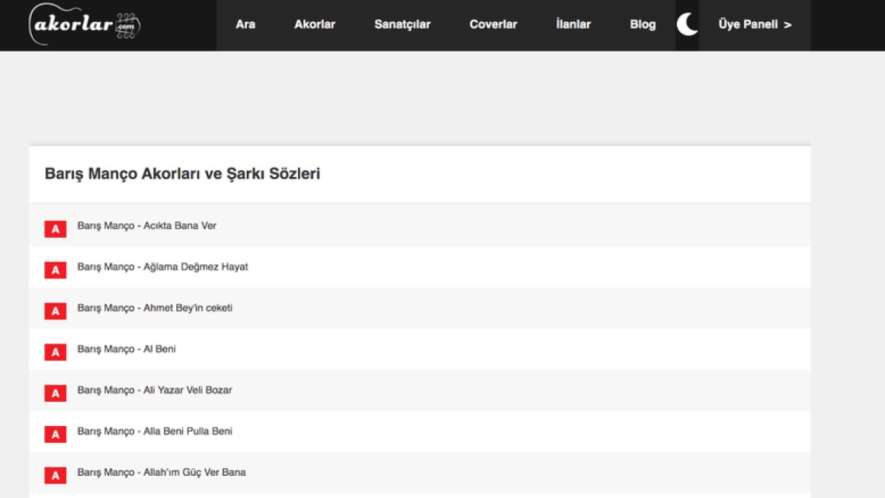 En Güncel Gitar Akorları Arşiv Sitesi Akorlar.com