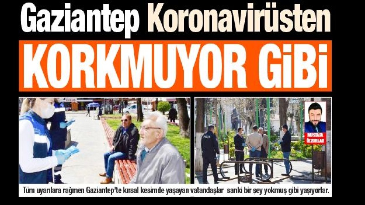 Gaziantep Koronavirüsten korkmuyor gibi