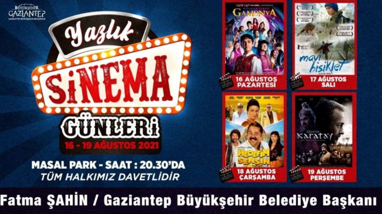 Gaziantep’te yazlık sinema günleri