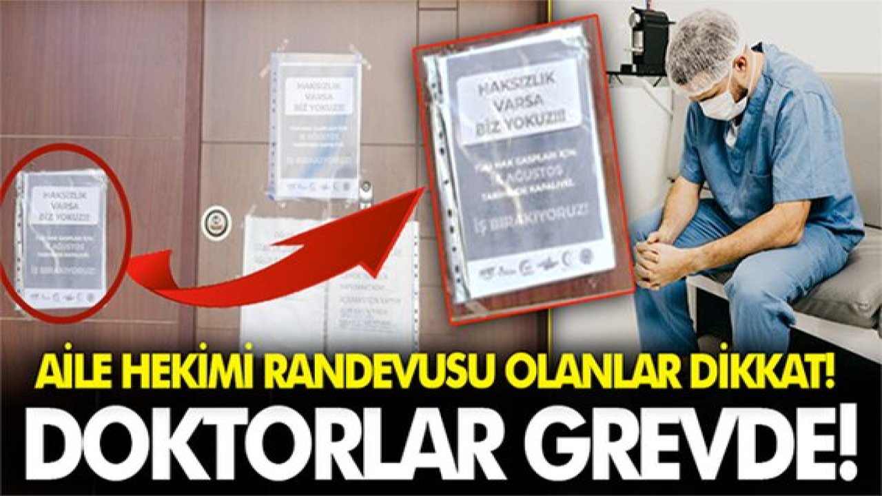 Son Dakika: Geri adım atmadılar! Aile hekimleri bir günlük iş bıraktı!
