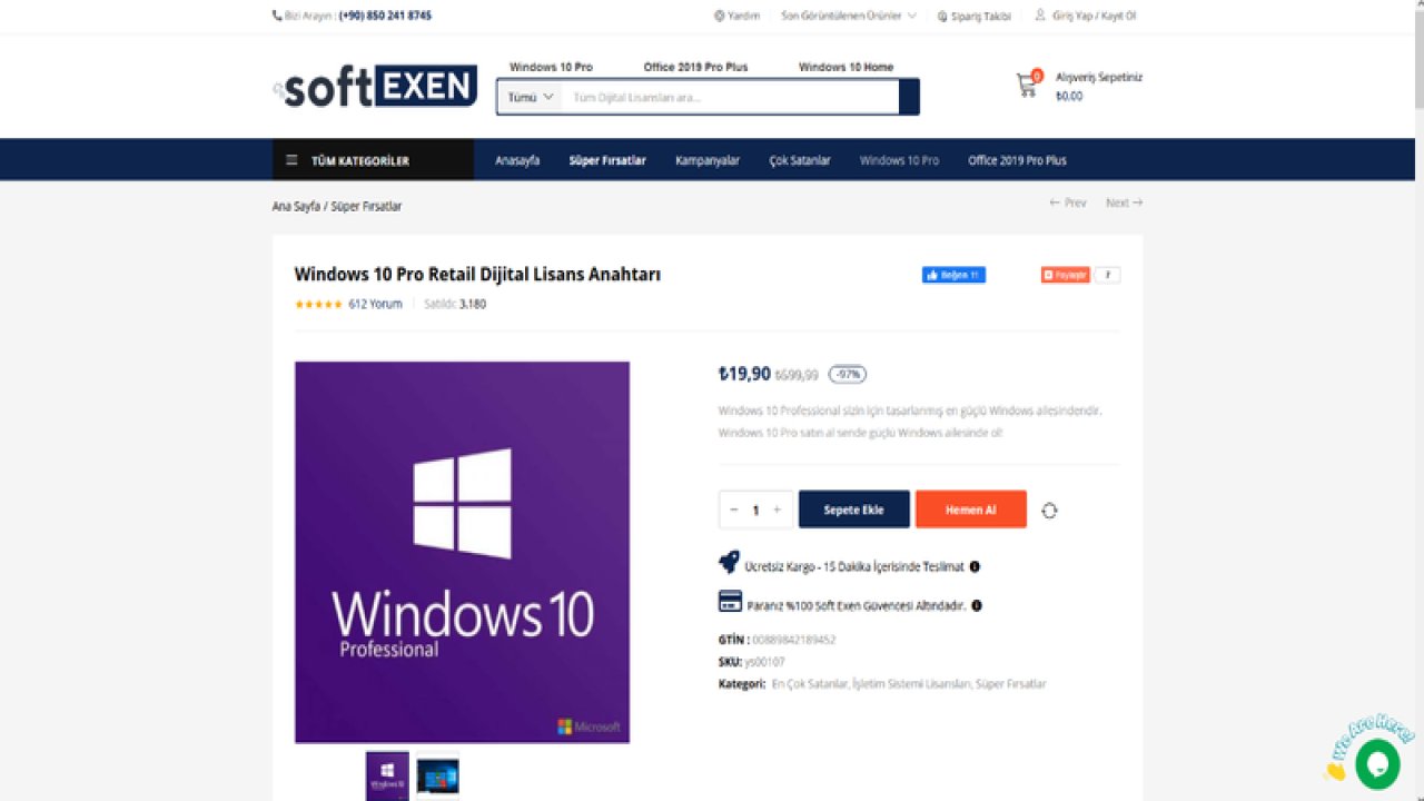 Windows 10 Pro Satın Al!