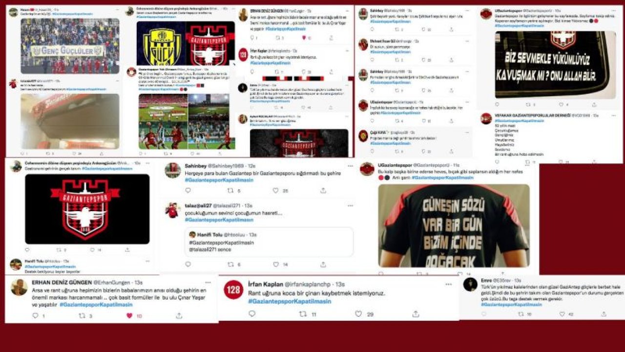 Sosyal Medyanın Gündemi Gaziantepspor! Binlerce kişi Gaziantepspor için neler yazdı?