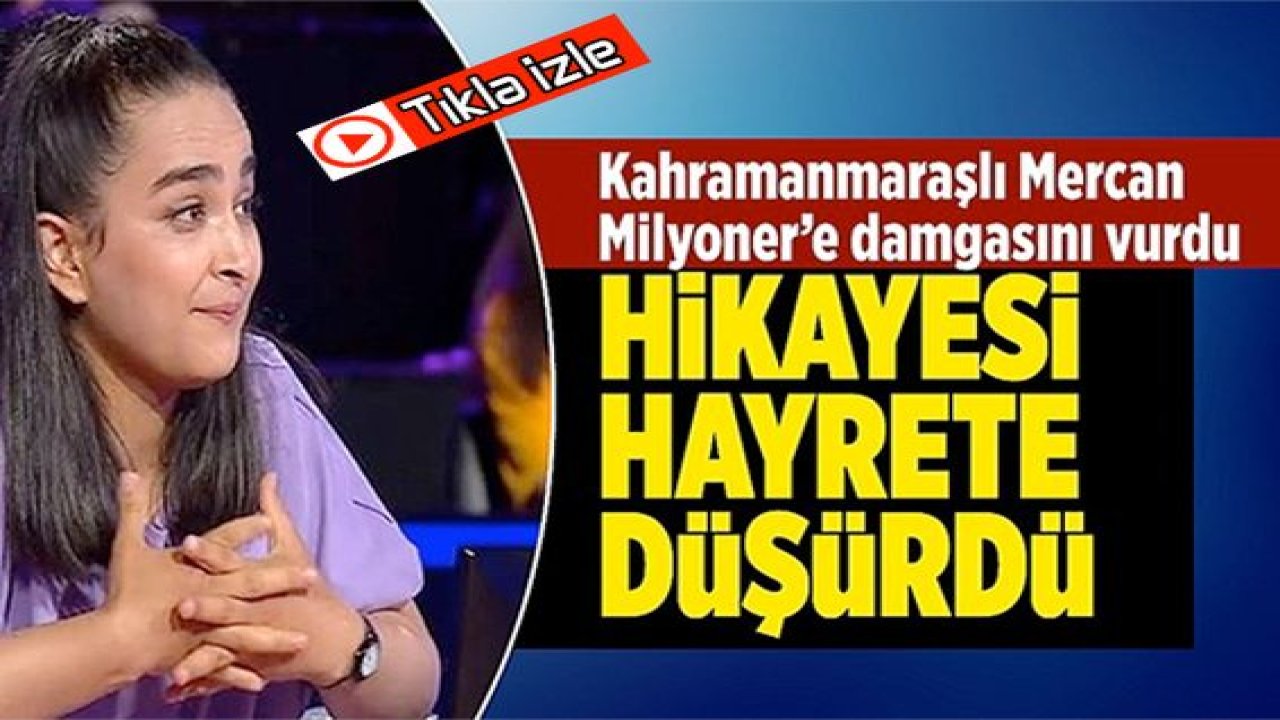 Vidyo Haber: Kahramanmaraşlı Mercan Sönmez, Kim Milyoner Olmak İster yarışmasına damga vurdu