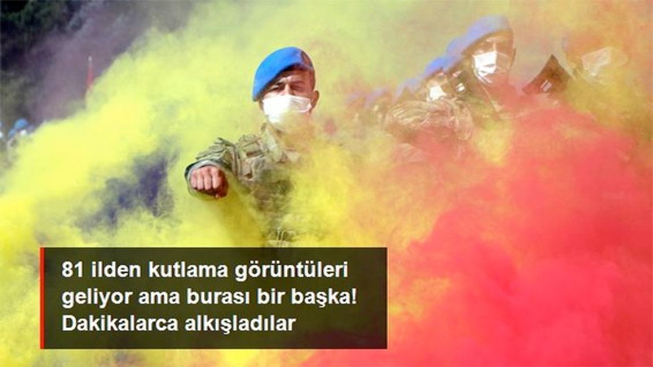 Video Haber: Zafer Bayramı coşkusu! Sis bombaları eşliğinde yürüyen mavi bereliler dakikalarca alkışlandı