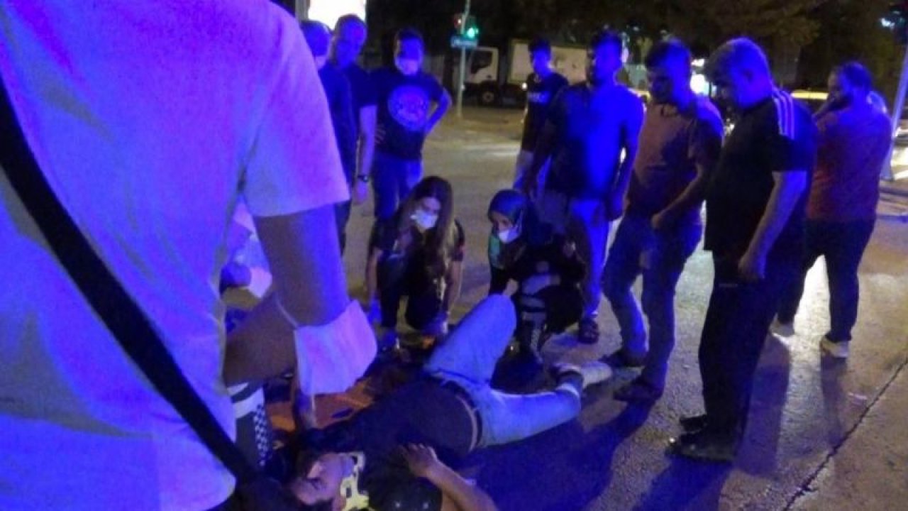 Son Dakika: Video Haber... Gaziantep'te Motosiklet ile otomobil çarpıştı: 2 yaralı