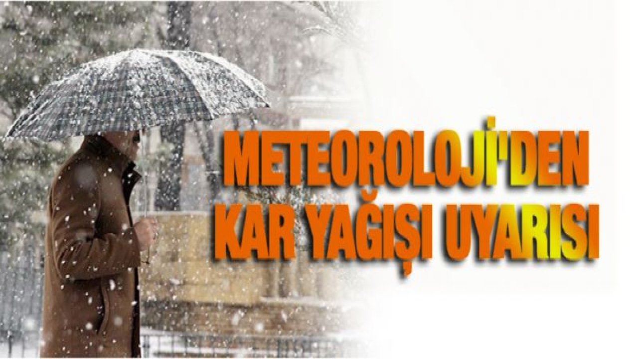 Meteoroloji'den kar yağışı uyarısı |31Aralık Pazartesi yurtta hava durumu