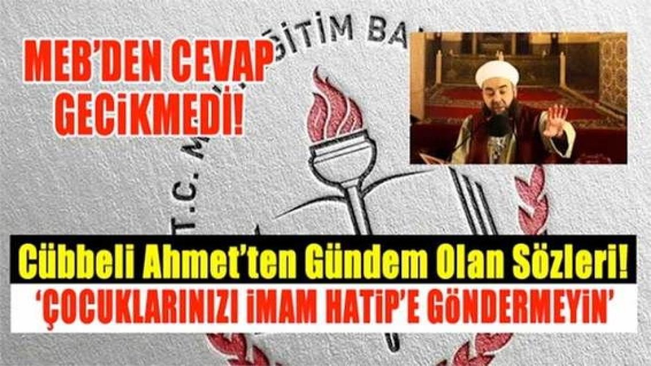 Cübbeli Ahmet'in imam-hatip ve ilahiyat için söylediği sözler gündem oldu!